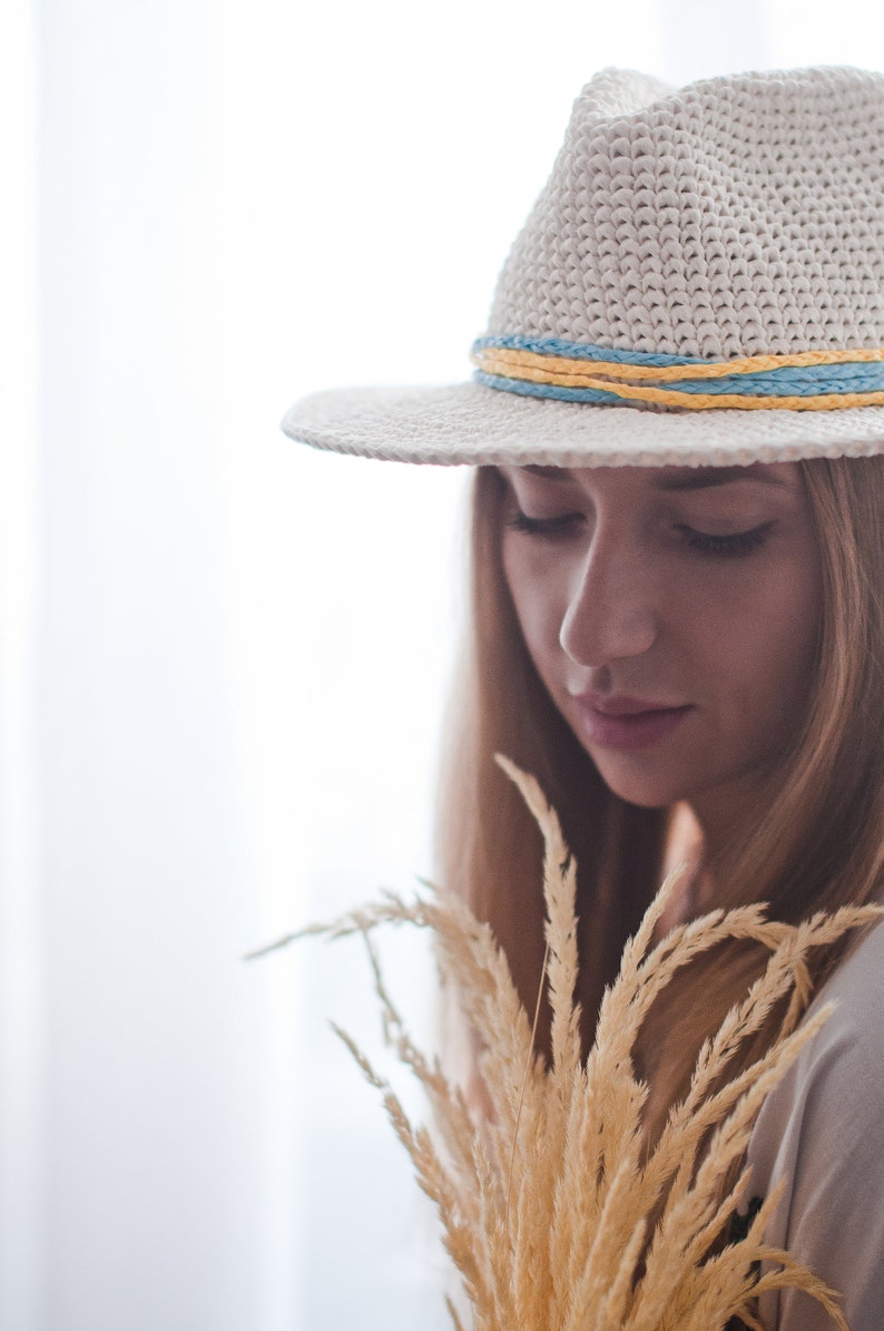 Fedora Hat Pattern Raffia Hat Pattern Video Tutorial & Etsy