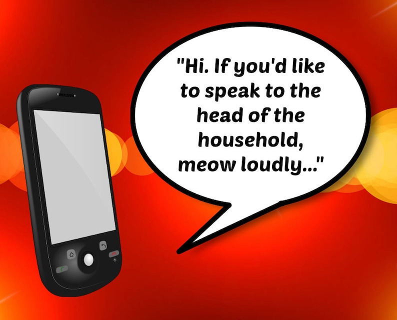 Funny Voicemail Greeting: Meow Loudly Male Cat image 1