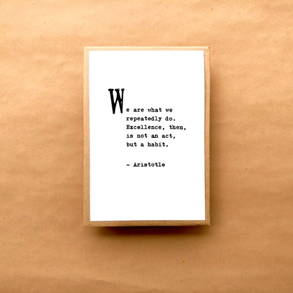 Aristotle Excellence Typewriter Quote 6x4 Etsy Aristotle Excellence Typewriter Quote 6x4 Etsy