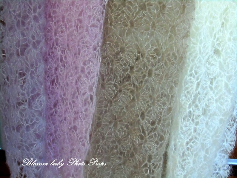 newborn photo prop Newborn knitted Baby Wrap,Photography Prop,Shell stitch baby wrap