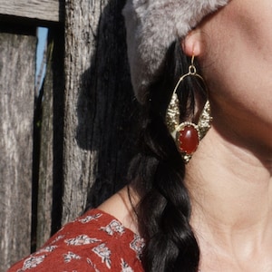 Pendientes Mandukhai, joyería mongola, Ruta de la Seda, medieval, joyería antigua, diosa, etnia, accesorios tradicionales, ARTÍCULO DE PEDIDO ANTICIPADO imagen 1