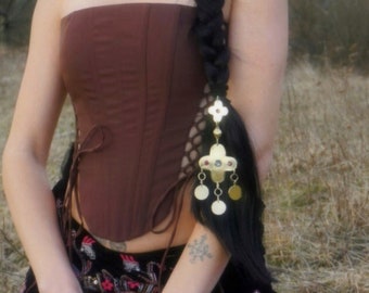Nakosnik Hair Decoration, Traditional Braid Accessory, Slavic Hair Jewelry, Folklore Ethnic Adornment, Tribal Eastern Jewels, Braid Beads