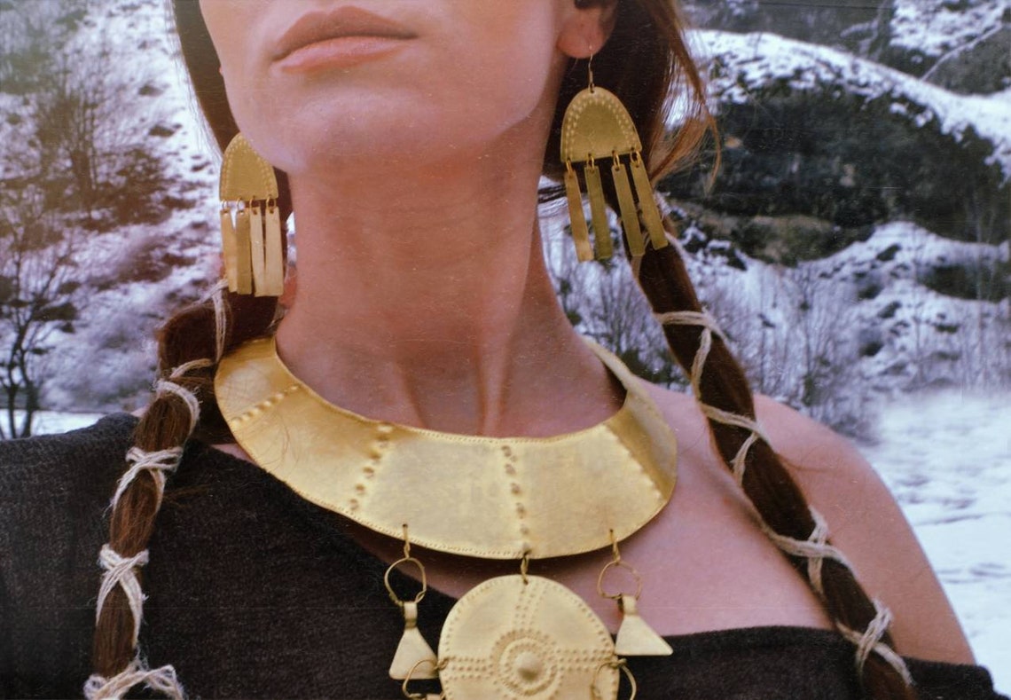 Bronze Age Shields Necklace Etsy
