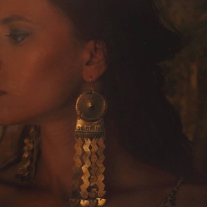 Akna Maya Earrings, Ancient Jewelry, Aztec Earrings, Goddess Jewelry image 2