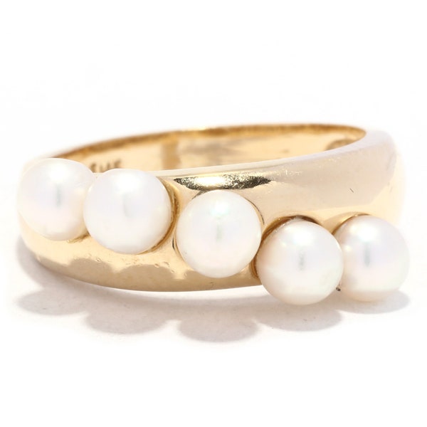 Modern Pearl Ring - Etsy