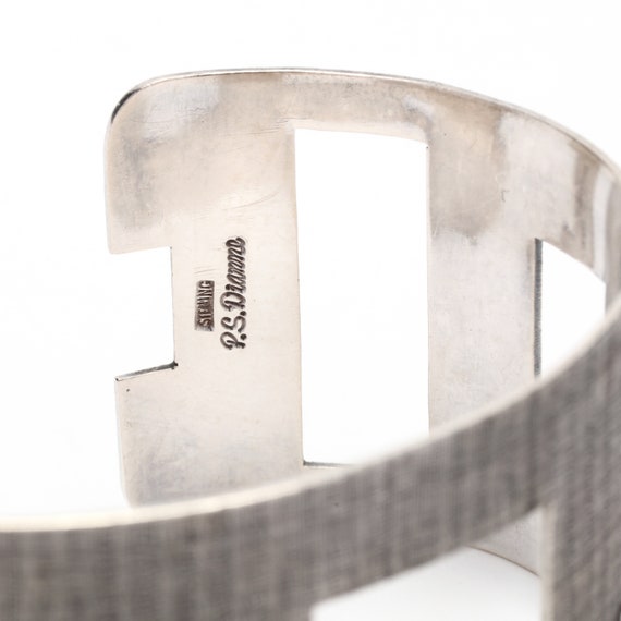 Geometric Cut-Out Cuff Bracelet, Sterling Silver,… - image 3