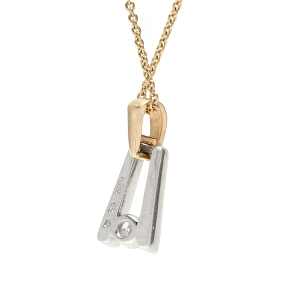 0.17ctw Diamond Solitaire Pendant Necklace, Plati… - image 2