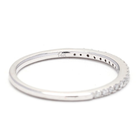 0.25ctw Thin Diamond Wedding Band, Platinum, Ring… - image 6