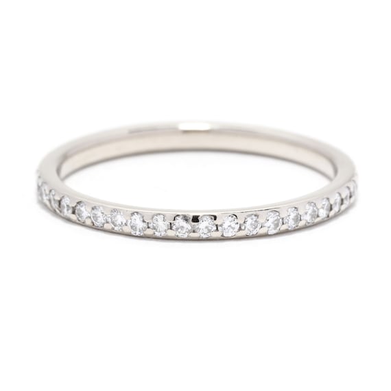 0.50ctw Thin Diamond Eternity Wedding Band, 18K W… - image 2