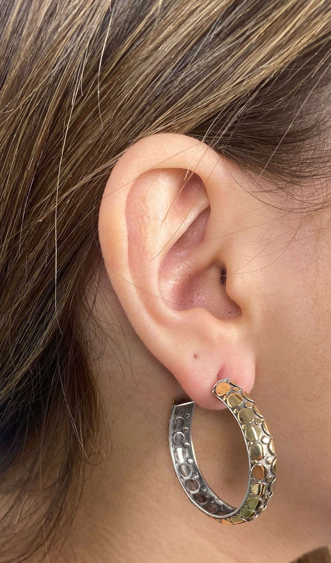 John hardy clearance gold hoop earrings