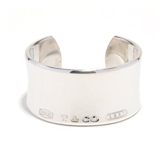 Tiffany and Company 1837 Wide Cuff Bracelet Sterling Silver