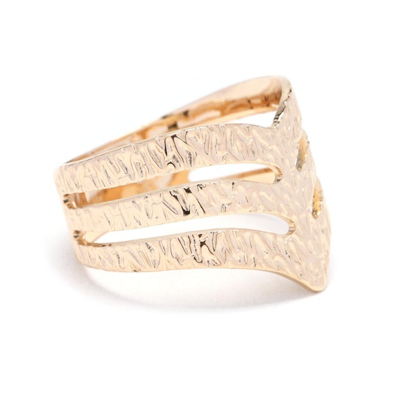 Thick Patterned Band Ring, 18k Yellow Gold, Ring … - image 2