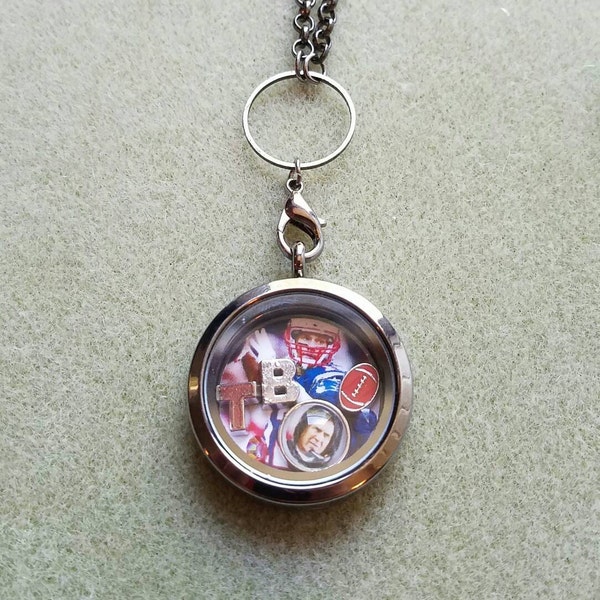 The Patriots Tom Brady Memory Locket with floating charms