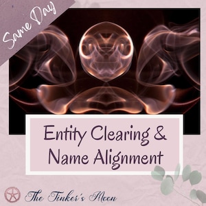 Puede incluir: Imagen abstracta con patrones de humo marrón y blanco arremolinados sobre un fondo negro. El texto "Entity Clearing & Name Alignment" se muestra en un cuadro morado claro. Las palabras "Same Day" están en un cuadro diagonal en la esquina superior izquierda.