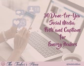 30 Done-for-You Editable Canva Social Media Graphics and Captions for Energy Healers - Ready to Use - Boost Engagement - Attract Clients