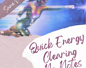 Quick Energy Clearing Session (No Notes) - Remove Energy Blocks - Immediate access PDF with Basic Session Info &  DIY Tips