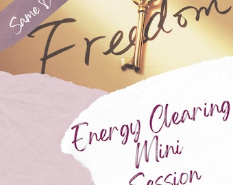 Energy Clearing Mini Session - Remove Energy Blocks - Same Day - Remote - Immediate Access Digital PDF with DIY Session Info & Tips