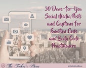 30 Done-for-You Editable Canva Social Media Graphics & Captions for Emotion Code and Body Code Practitioners - Save Time - Boost Engagement