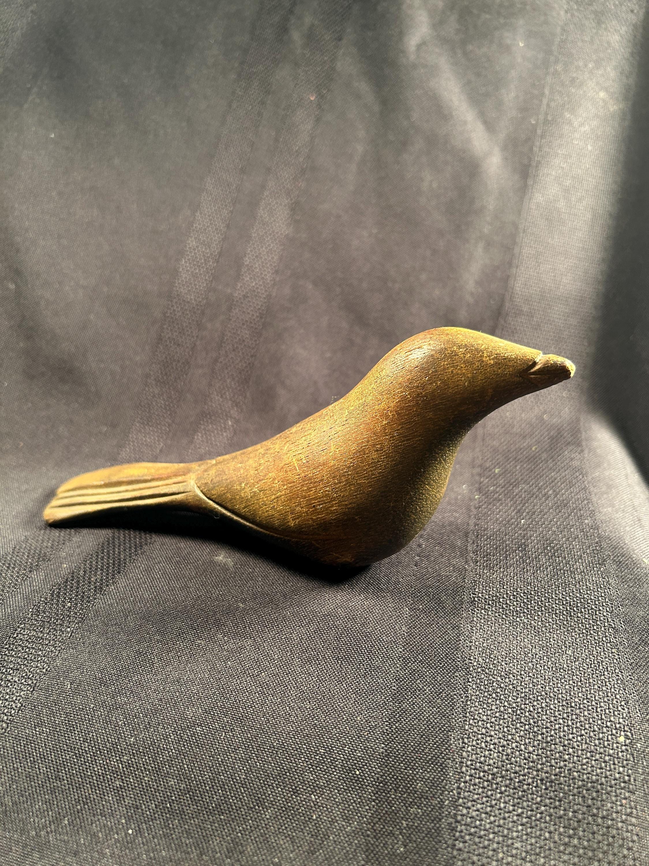 ヴィンテージの木製鳥の彫刻 - Etsy 日本