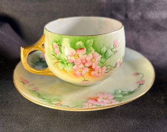 Vintage Floral Tea Cup and Saucer