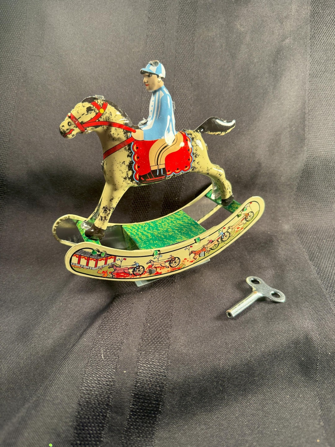 Courtland Rocking R Ranch Wind Up Reproduction Vintage Wind-up Rocking Horse Tin Toy - Etsy