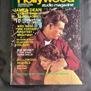 Vintage Hollywood Studio Magazine - James Dean Cover - Collectors Item