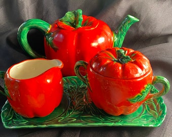 Vintage Tomato Tea set