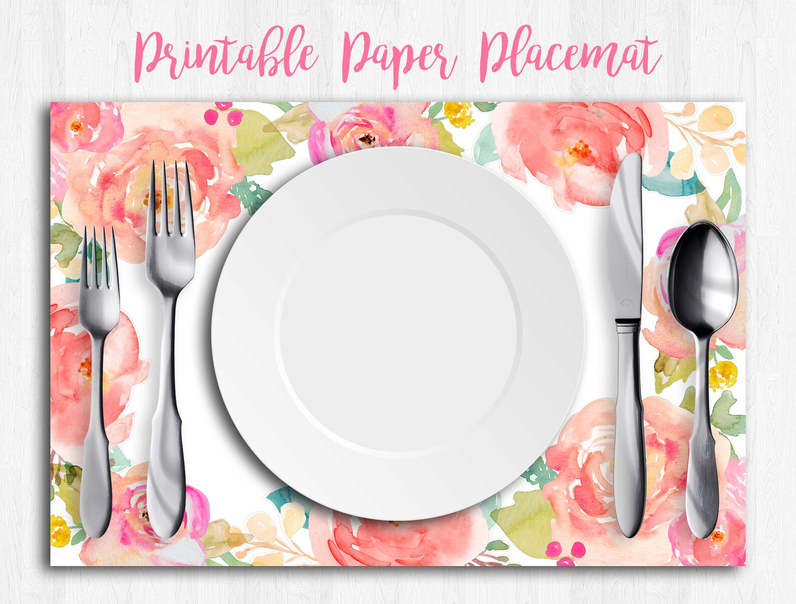 Floral Paper Placemats Vintage Placemats Wedding Placemats Etsy