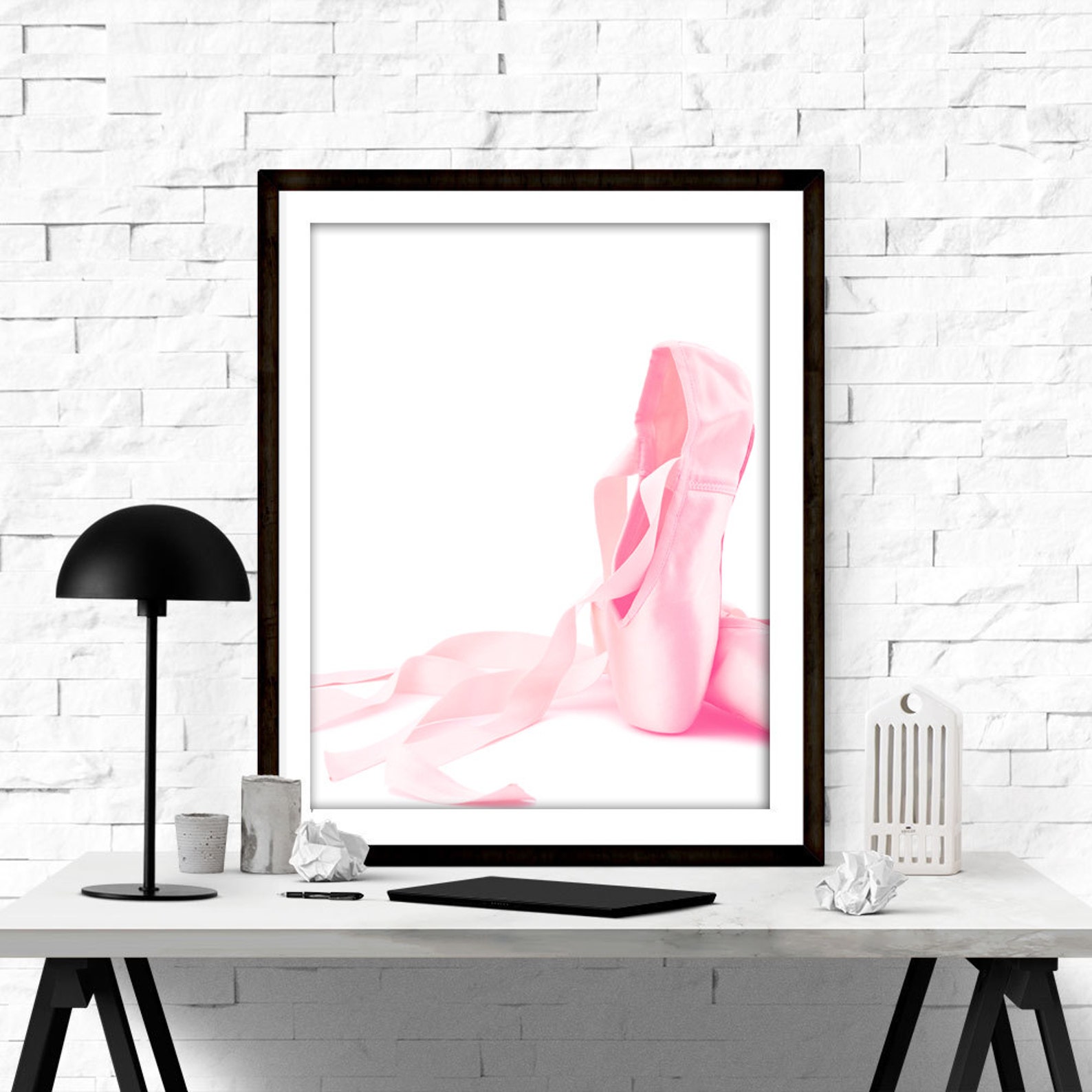 ballet shoes print, ballerina print, ballet print, ballerina decor, ballerina wall art, ballet poster, ballet studio decor, baby
