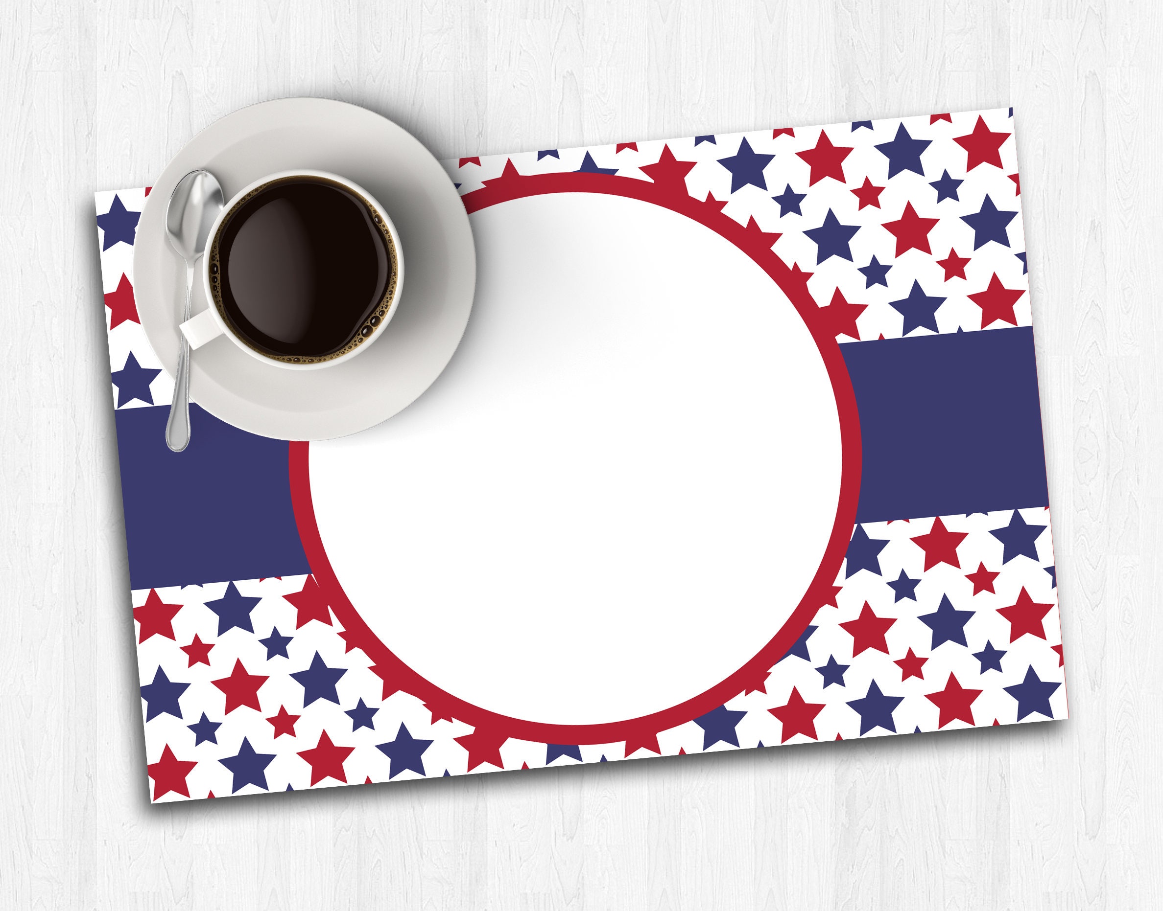 Patriotic Paper Placemats Printable Placemats Table Runner Etsy