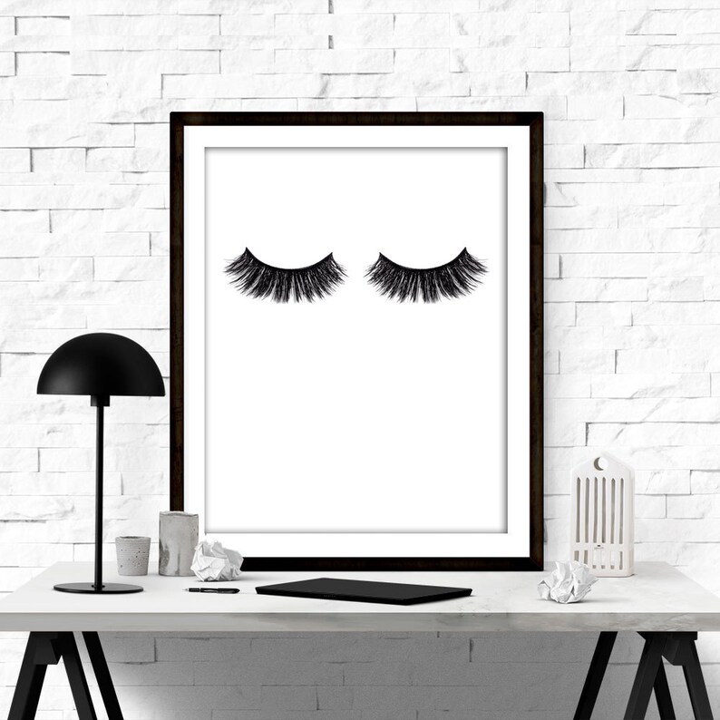 Eyelash Wall Art Fashion Poster Makeup Wall Art Makeup Etsy