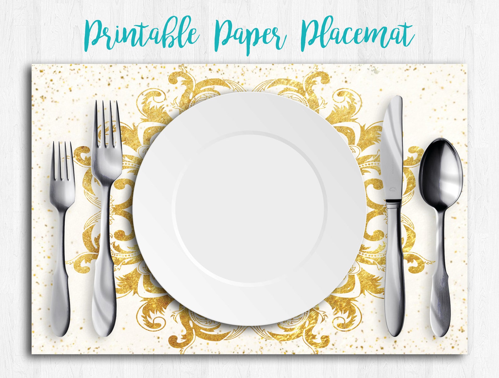 Gold Paper Placemats Gold Table Runner Wedding Place Mats Etsy UK