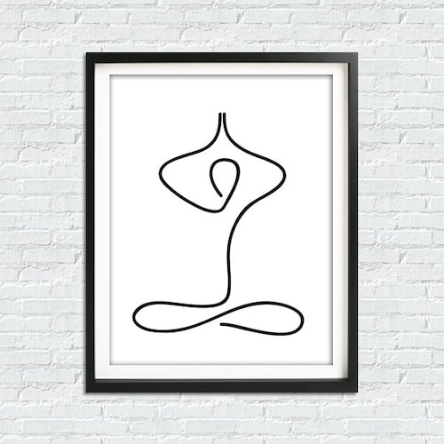 yoga lover gifts zen art yoga poster yoga gifts minimalist prints yoga wall decor Yoga print inspirational quote yoga studio decor