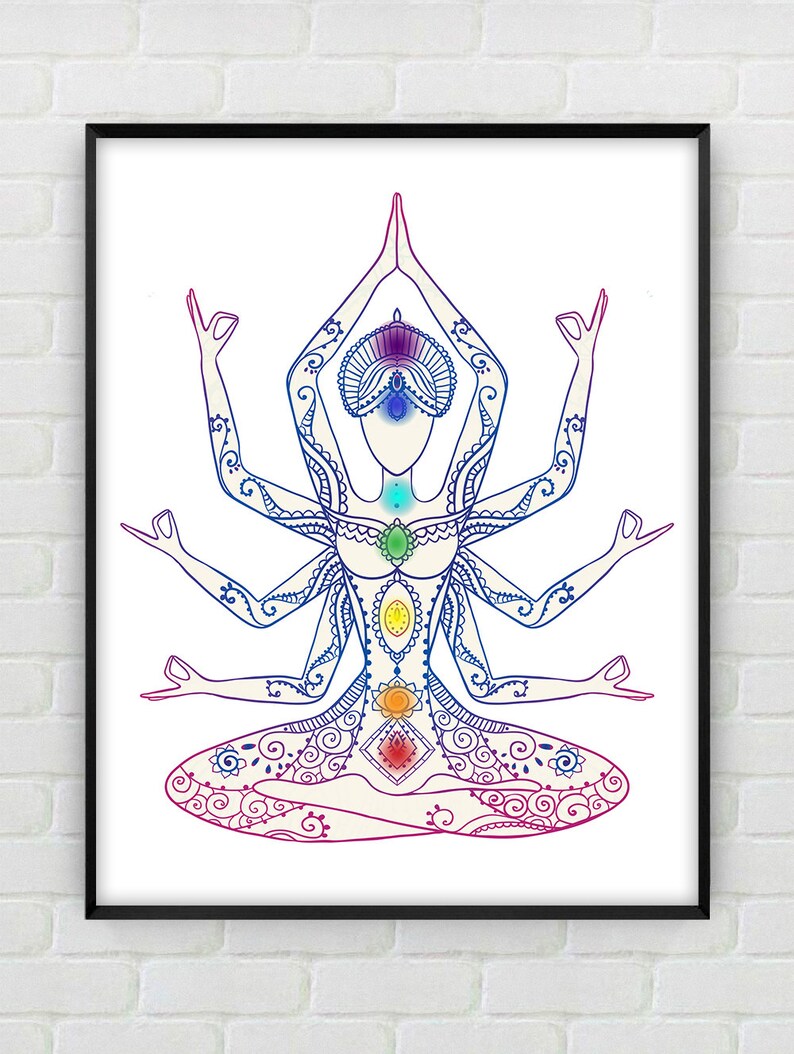 Wall Art Chakra Print Yoga Print Meditation Print Yoga Etsy