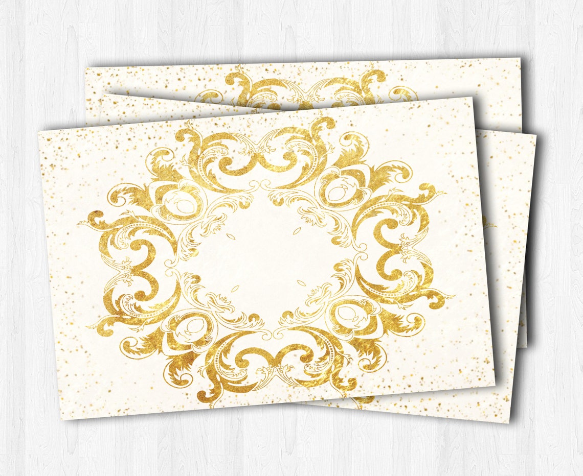 Gold Paper Placemats Gold Table Runner Wedding Place Mats Etsy
