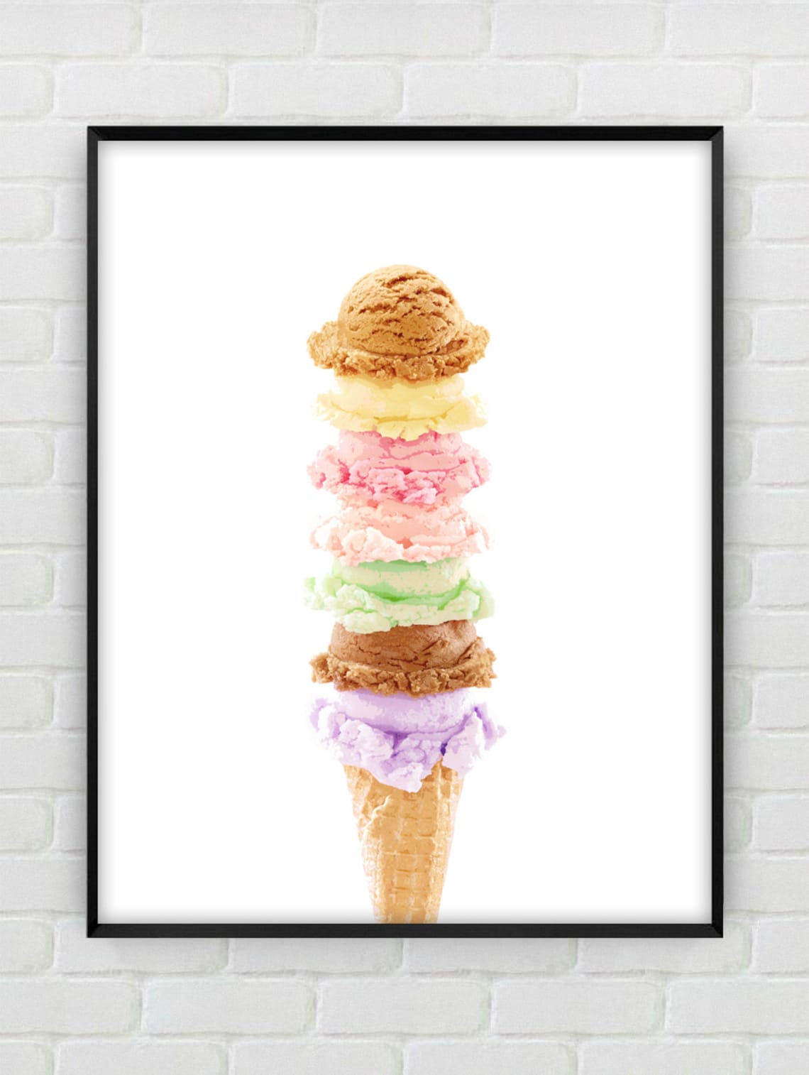 Ice Cream Print Wall Art Nursery Wall Art Printable Wall Etsy