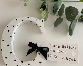 Free standing personalised letter