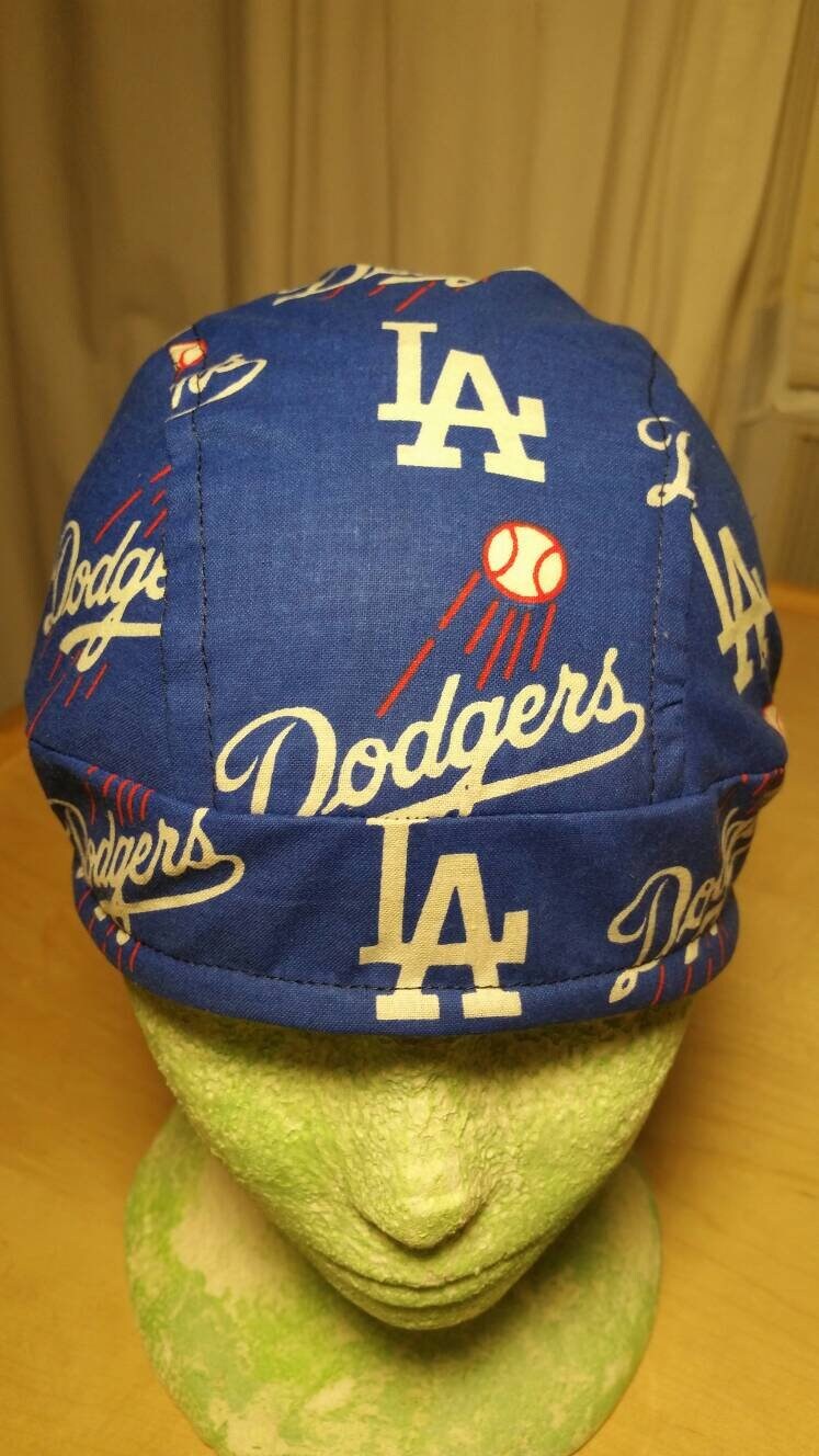 Los Angeles Dodgers Skull Cap Helmet Lined Du Rag hat chemo Etsy