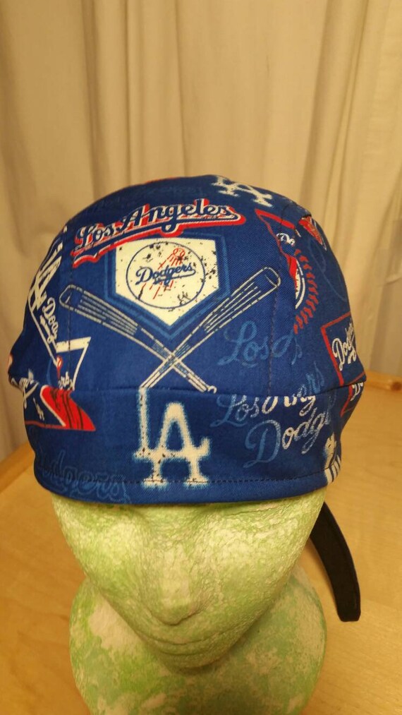 Los Angeles Dodgers Skull Cap Helmet Lined Du Rag hat chemo Etsy