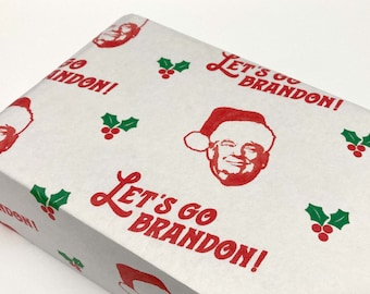 Donald Trump Let's Go Brandon Funny Wrapping Paper - Hilarious Gift Wrap for Every Occasion!