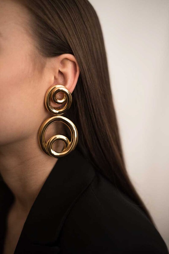 JENNIFER GIBSON JEWELLERY 1990s Dior Vintage Hoop
