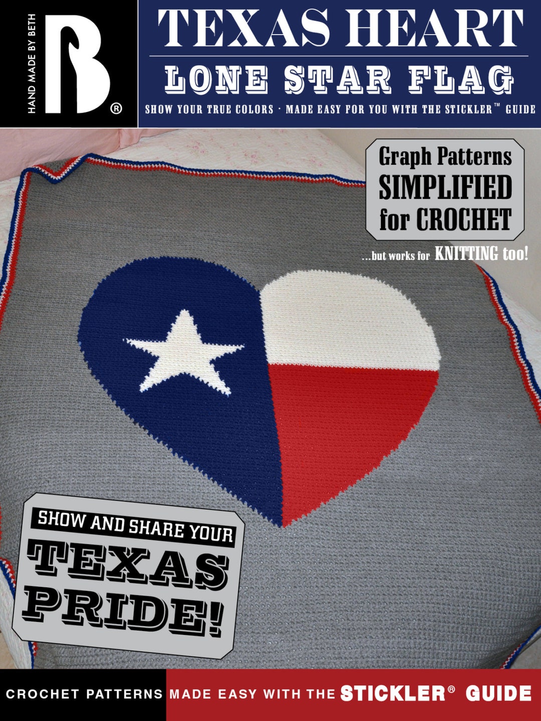 Texas Heart Lone Star Flag Afghan Pattern - Fun and Easy to Crochet! - Etsy