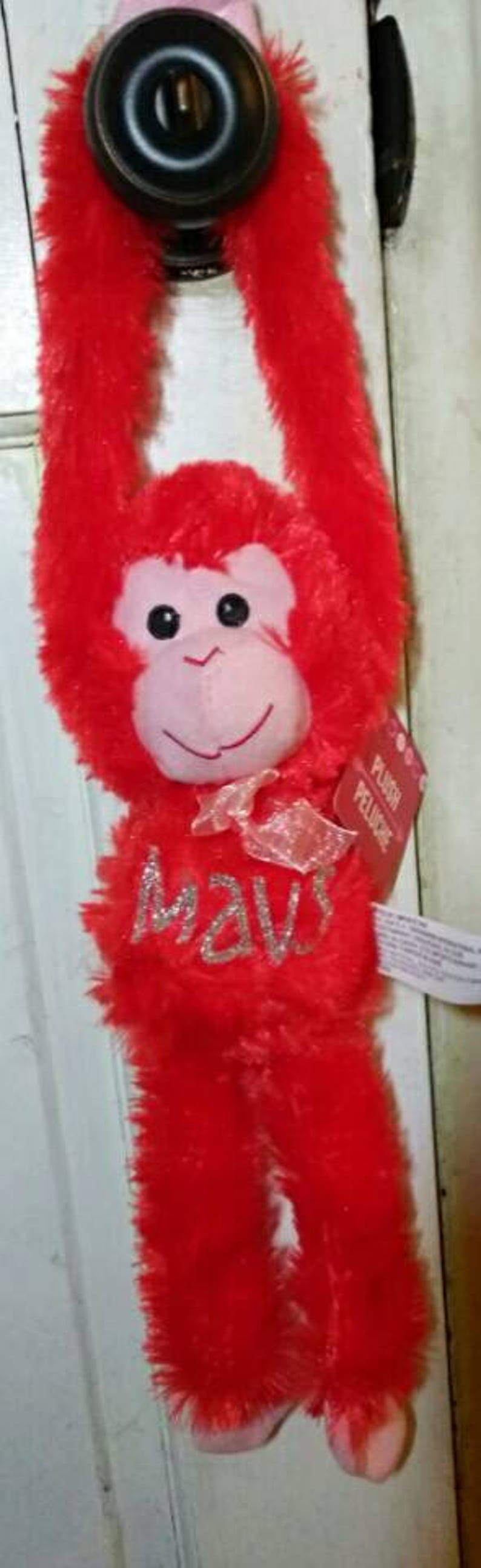 Valentine/'s custom basket plush monkey