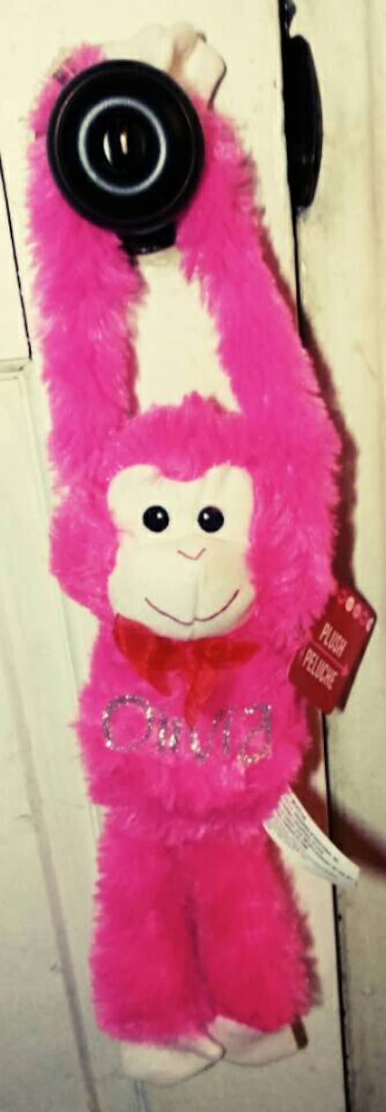 Valentine/'s custom basket plush monkey