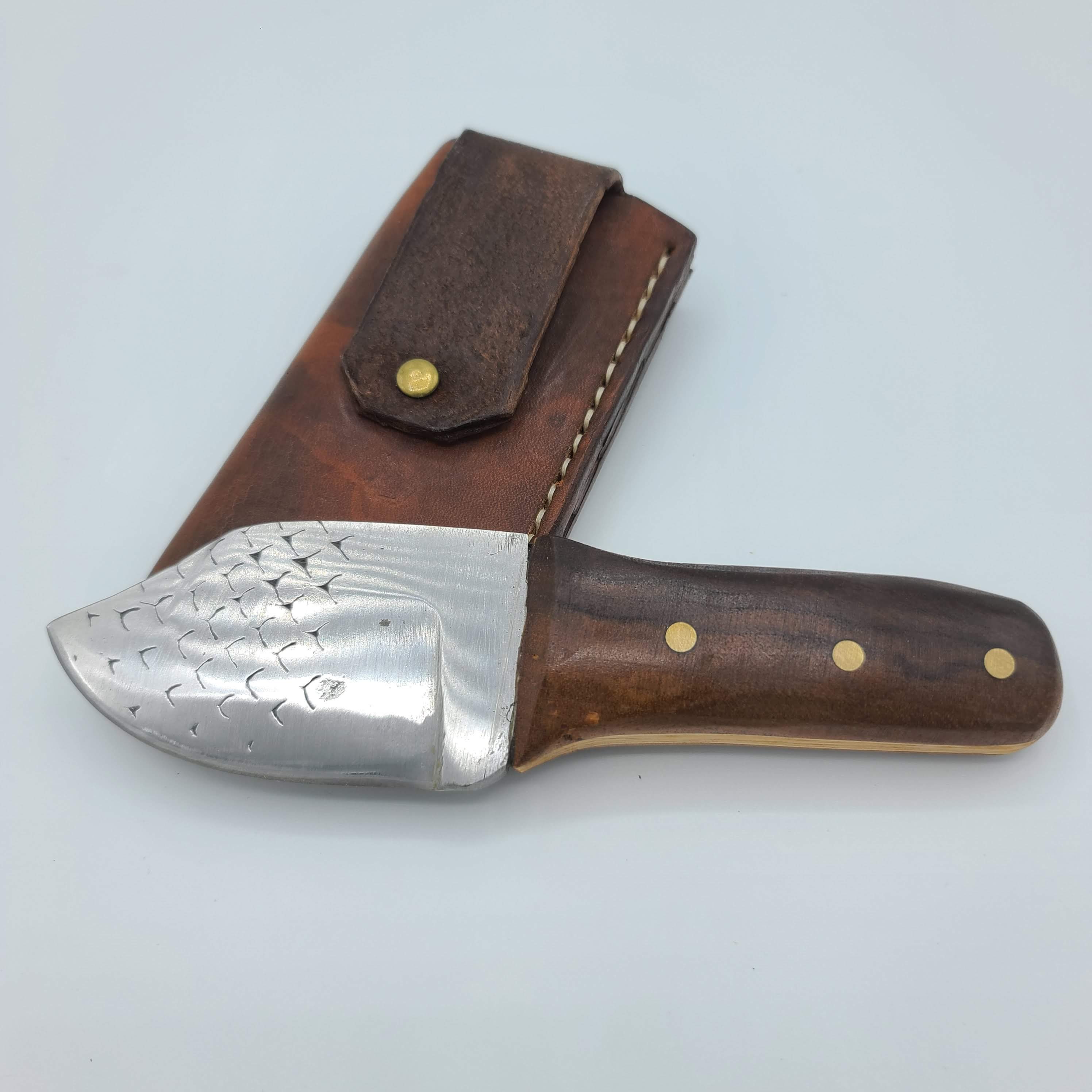 Skinning Knife Farrier Rasp & Black Walnut/Maple