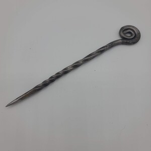 Hand Forged Hair Stick - Scrolled and Twisted