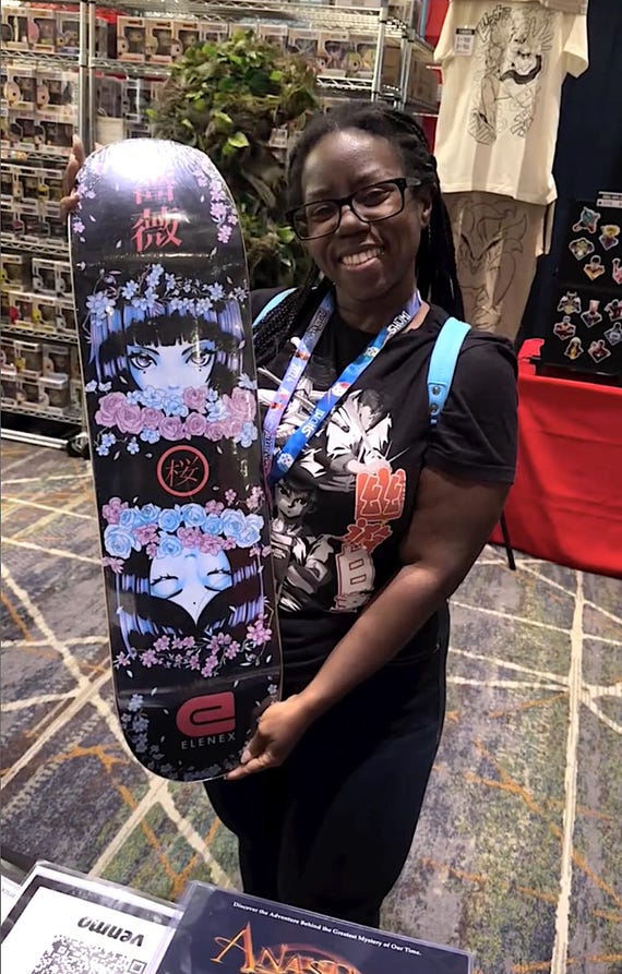 Custom Skateboard Deck by Elenex Pro Boards, Original Artwork