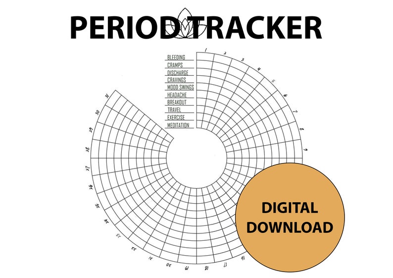 Printable Circle Period Tracker - Etsy