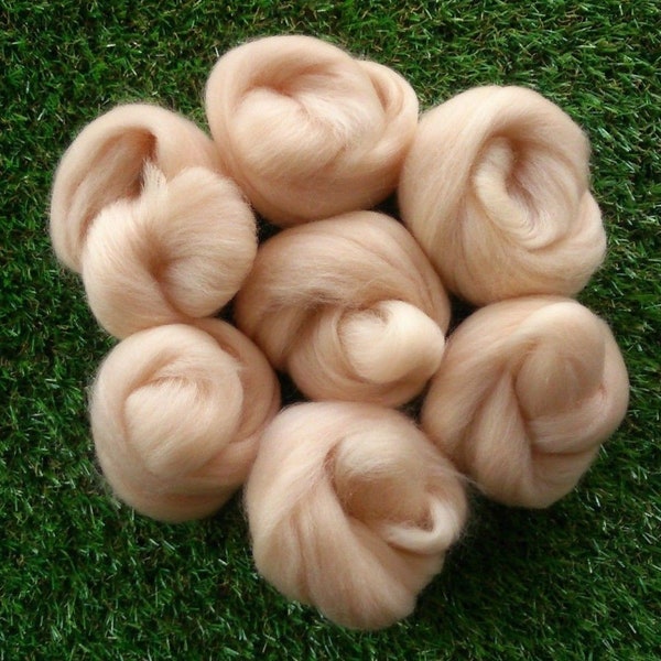 Needle Felting Pink Flesh Skin Tones Ideal for 3D Projects. Felting Wool Roving