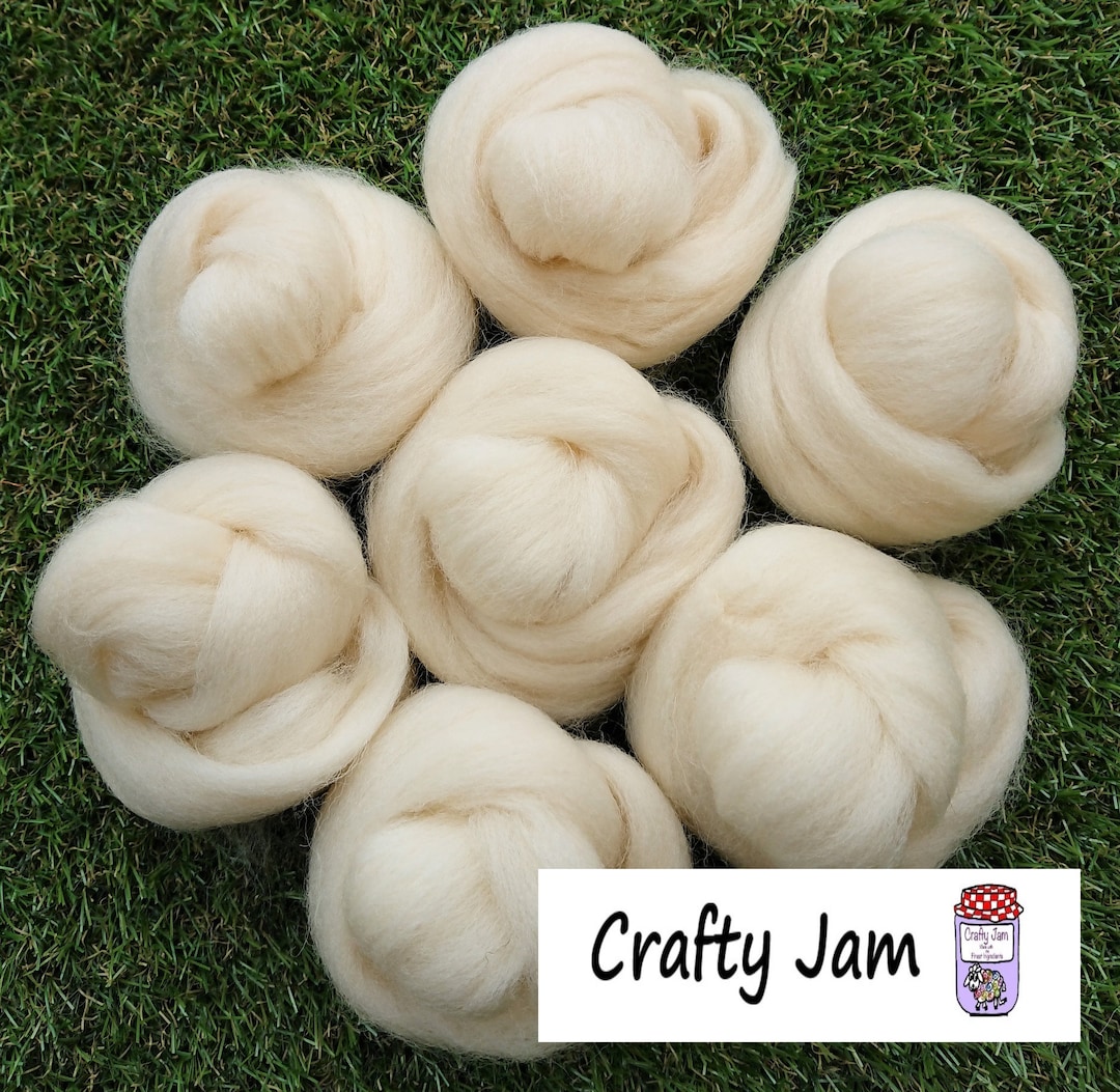 Needle/wet Felting Natural White Wool Rovings Ideal for Etsy